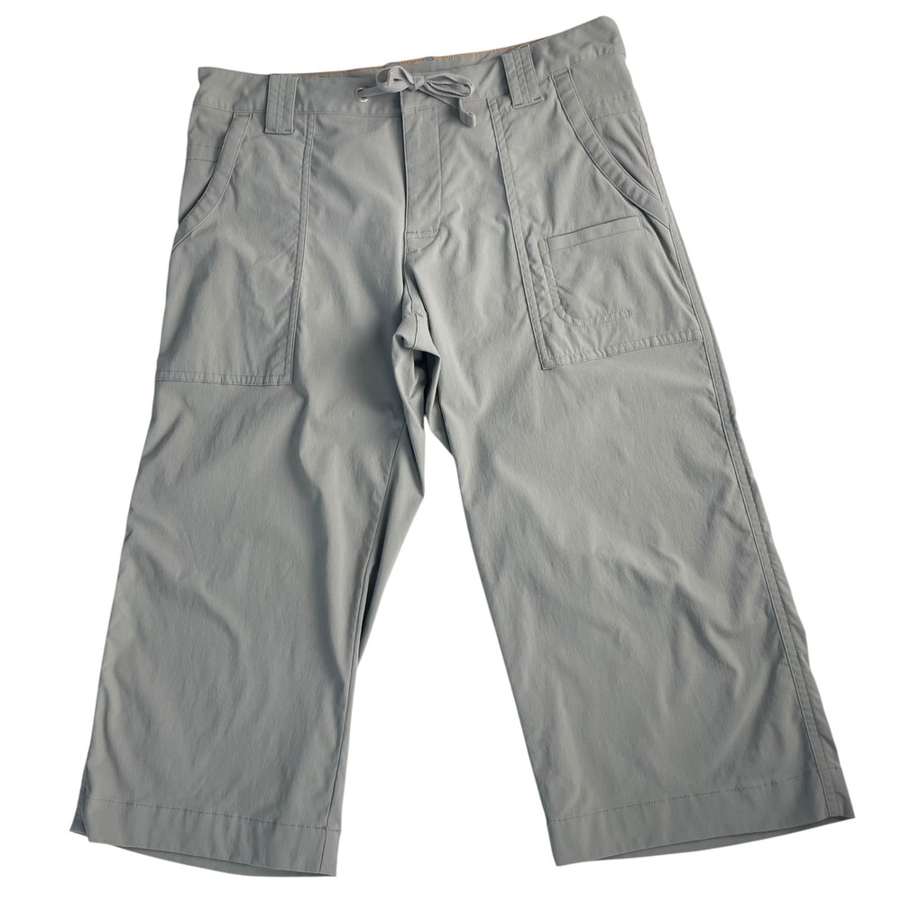 Lucy Capri Pants Athletic‎ Stretch Nylon Gray Women Size XS Cropped Pockets